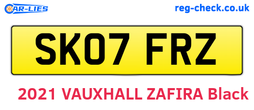 SK07FRZ are the vehicle registration plates.