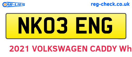 NK03ENG are the vehicle registration plates.