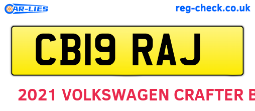 CB19RAJ are the vehicle registration plates.