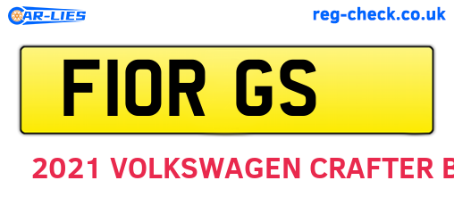 F10RGS are the vehicle registration plates.