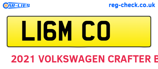 L16MCO are the vehicle registration plates.
