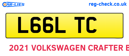 L66LTC are the vehicle registration plates.