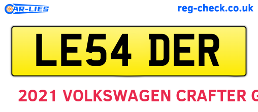 LE54DER are the vehicle registration plates.