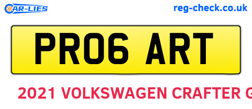 PR06ART are the vehicle registration plates.