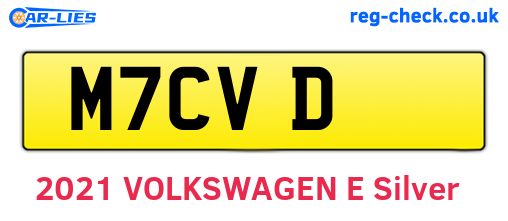 M7CVD are the vehicle registration plates.