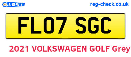 FL07SGC are the vehicle registration plates.