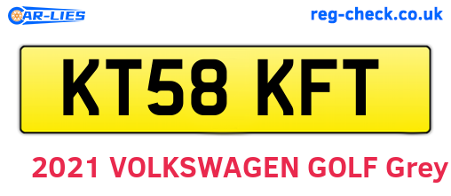 KT58KFT are the vehicle registration plates.
