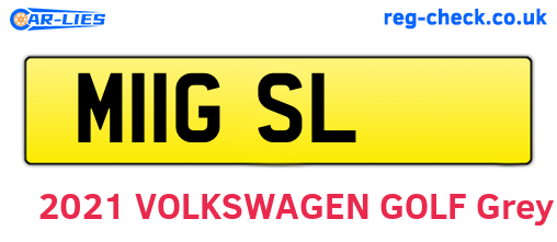 M11GSL are the vehicle registration plates.