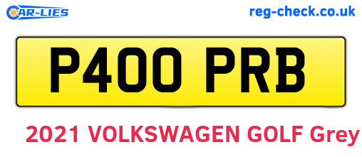 P400PRB are the vehicle registration plates.