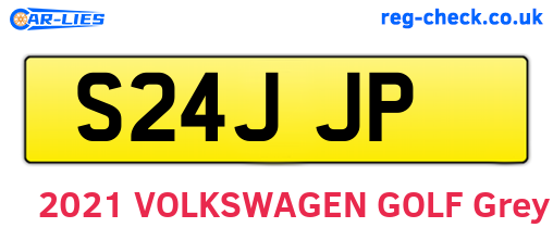 S24JJP are the vehicle registration plates.