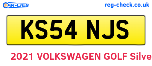 KS54NJS are the vehicle registration plates.