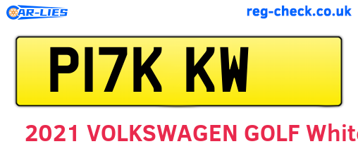 P17KKW are the vehicle registration plates.