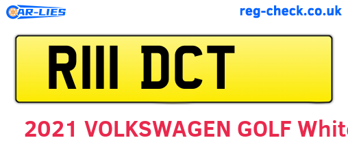 R111DCT are the vehicle registration plates.