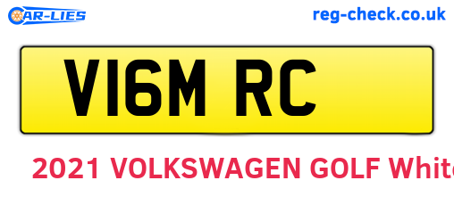 V16MRC are the vehicle registration plates.