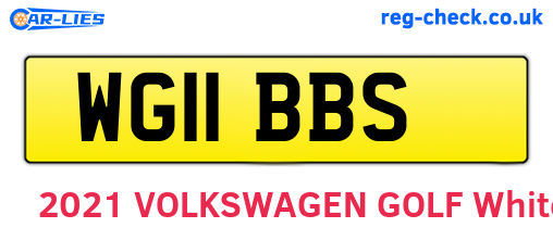 WG11BBS are the vehicle registration plates.
