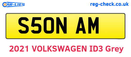 S50NAM are the vehicle registration plates.
