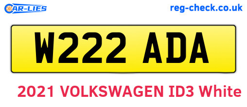 W222ADA are the vehicle registration plates.