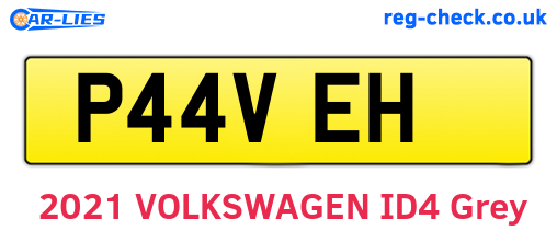 P44VEH are the vehicle registration plates.