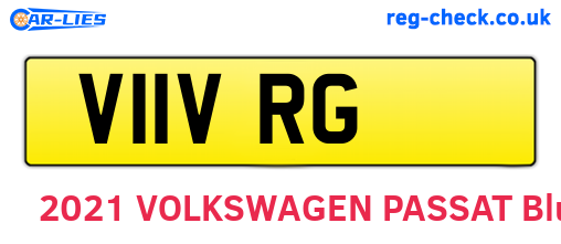 V11VRG are the vehicle registration plates.