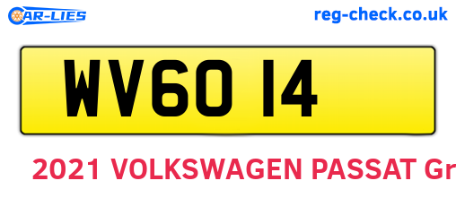 WV6014 are the vehicle registration plates.