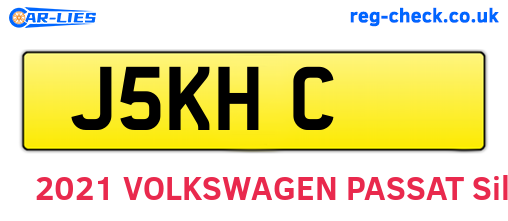 J5KHC are the vehicle registration plates.