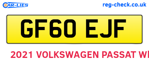 GF60EJF are the vehicle registration plates.