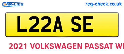L22ASE are the vehicle registration plates.