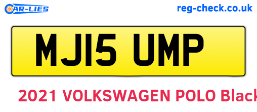 MJ15UMP are the vehicle registration plates.
