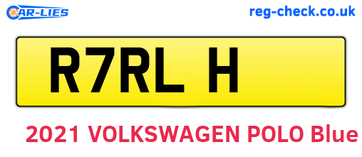 R7RLH are the vehicle registration plates.