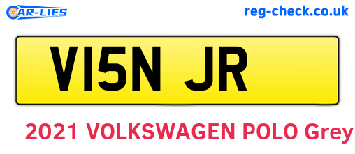 V15NJR are the vehicle registration plates.