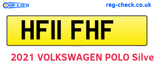 HF11FHF are the vehicle registration plates.