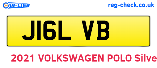 J16LVB are the vehicle registration plates.