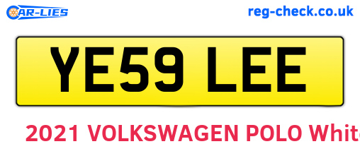 YE59LEE are the vehicle registration plates.