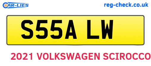 S55ALW are the vehicle registration plates.