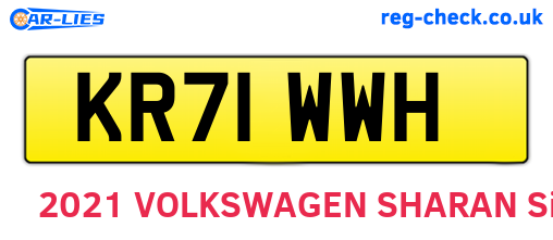 KR71WWH are the vehicle registration plates.