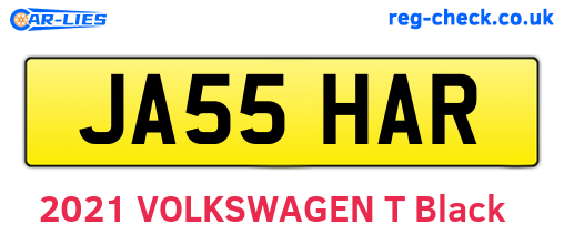 JA55HAR are the vehicle registration plates.