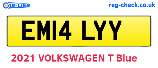 EM14LYY are the vehicle registration plates.