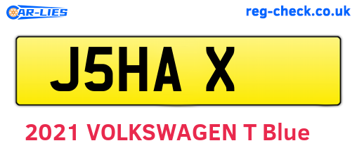 J5HAX are the vehicle registration plates.