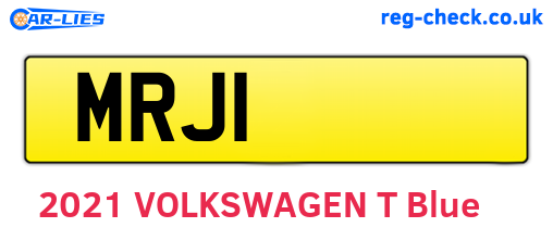 MRJ1 are the vehicle registration plates.