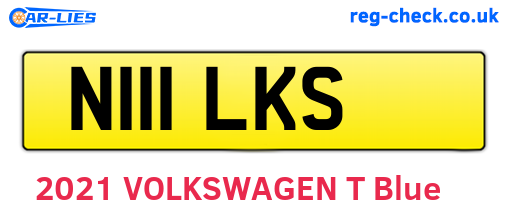 N111LKS are the vehicle registration plates.