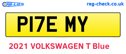 P17EMY are the vehicle registration plates.