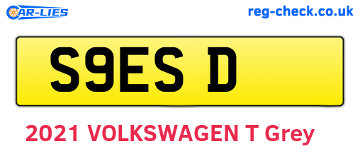 S9ESD are the vehicle registration plates.