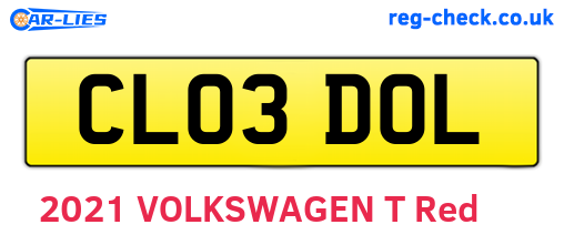 CL03DOL are the vehicle registration plates.