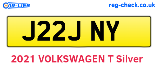 J22JNY are the vehicle registration plates.