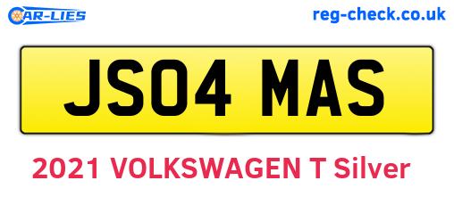 JS04MAS are the vehicle registration plates.