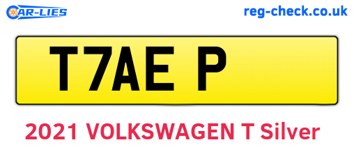 T7AEP are the vehicle registration plates.