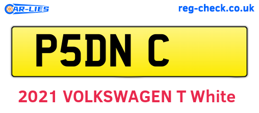 P5DNC are the vehicle registration plates.