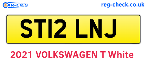 ST12LNJ are the vehicle registration plates.