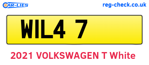 WIL47 are the vehicle registration plates.