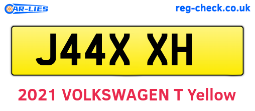 J44XXH are the vehicle registration plates.